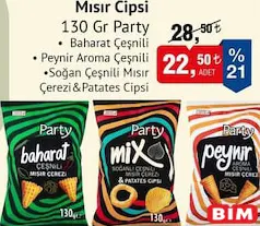 PARTY MISIR CİPSİ 130 G